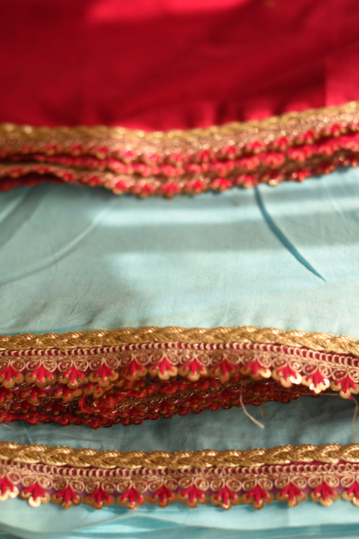 Blissful Sky Blue Mul Cotton Saree