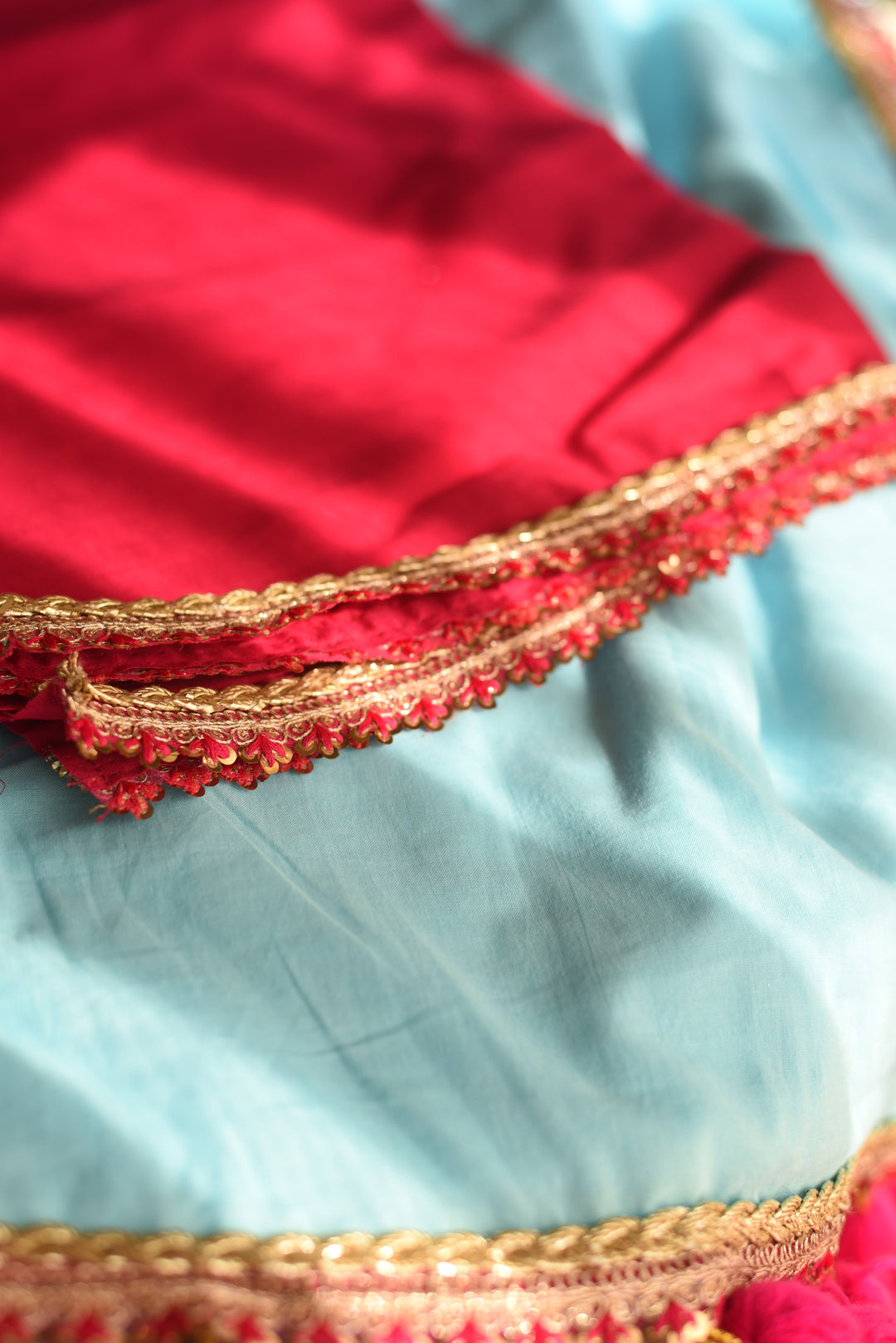 Blissful Sky Blue Mul Cotton Saree